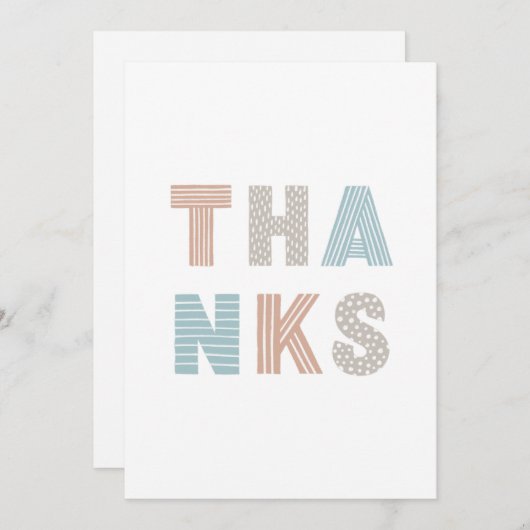 モダンパターン（の模様が）あるタイポグラフィ | ミニマリストに感謝 シーズンカード (正面/裏面)