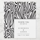 モダンパター結婚ン ワインラベル (シングルラベル)