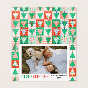モダンパッチワークのクリスマスツリーでメリークリスマス