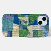 モダンパッチワークキルトのスマホケース Case-Mate iPhoneケース (裏面 (横))