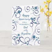 モダンパパと義理結婚母の記念日 カード (黄色い花)