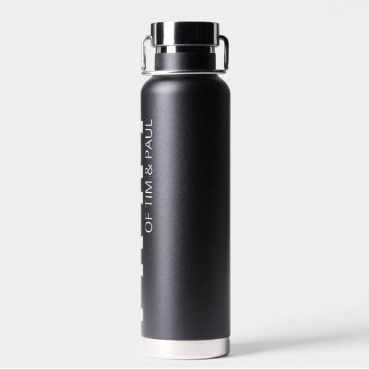 モダンパパシンプルデザイン(子供の名前を含む) ウォーターボトル (背面)