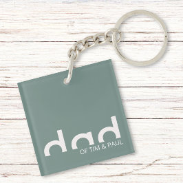 モダンパパシンプルデザイン（子供の名前を含む） キーホルダー