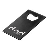 モダンパパシンプルデザイン（子供の名前を含む） クレジットカード栓抜き (正面アングル)