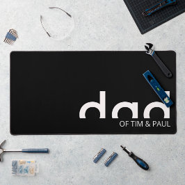 モダンパパシンプルデザイン（子供の名前を含む） デスクマット