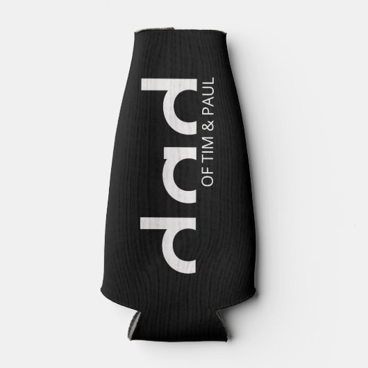 モダンパパシンプルデザイン(子供の名前を含む) ボトルクーラー (正面)