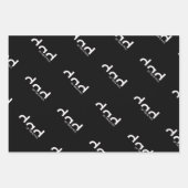 モダンパパシンプルデザイン（子供の名前を含む） ラッピングペーパーシート (正面)