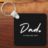 モダンパパスクリプトkidの名前 キーホルダー (正面)