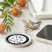 モダンパパネームパーソナライズされたゴルフラバークラブ キーホルダー (側面)