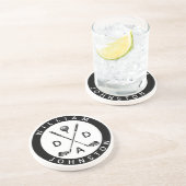 モダンパパネームパーソナライズされたゴルフラバークラブ コースター (側面)