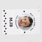 モダンパパパーソナライズされた写真クリエイト ゴルフタオル (横)