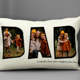 モダンパパ写真コラージュのスクリプト ランバークッション