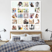 モダンパパ写真コラージュ父の日の家族の愛 キャンバスプリント (インサイチュ (寝室))