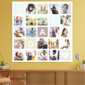 モダンパパ写真コラージュ父の日の家族の愛 キャンバスプリント (インサイチュ (リビング))