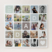 モダンパパ写真コラージュ父の日の家族の愛 ジグソーパズル (縦)