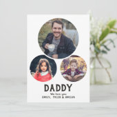 モダンパパ愛するオーバル3写真父の日 シーズンカード (スタンド正面)