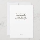 モダンパパ愛するオーバル3写真父の日 シーズンカード (裏面)