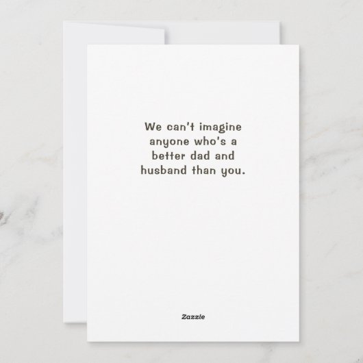 モダンパパ愛するオーバル3写真父の日 シーズンカード (裏面)