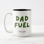 モダンパパ用パーソナライズされたパパ燃料贈呈 ツートーンマグカップ (左)