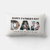 モダンパパ3フォトコラージュ切り出し父の日 ランバークッション (裏面)
