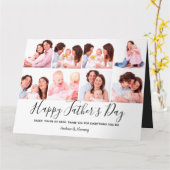 モダンパパ8写真コラージュ父の日の贈り物 カード (黄色い花)