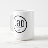 モダンパパ 誕生 子供の名前 コーヒーマグカップ (正面左)