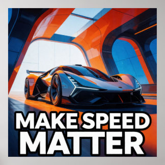 モダンパフォーマンススポーツカー ポスター