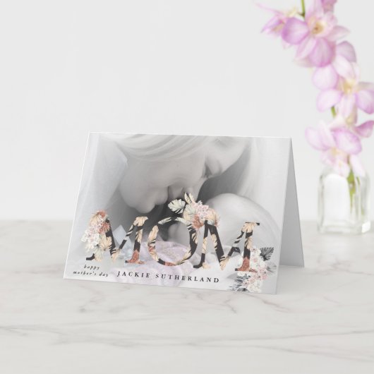 モダンパンパス MOM フラワー マザーズデー カード (蘭)