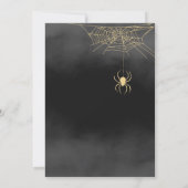 モダンパンプキンスパイダーハロウィーン誕生日パーティー 招待状 (裏面)