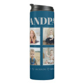 モダンパーソナライズされたおじいちゃん8枚の写真が大好き タンブラー (回転右)