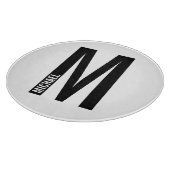 モダンパーソナライズされたはっきりした文章 カッティングボード (角)