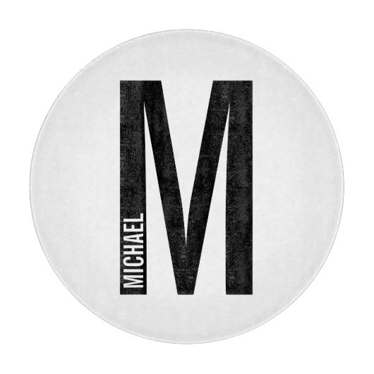 モダンパーソナライズされたはっきりした文章 カッティングボード (正面)