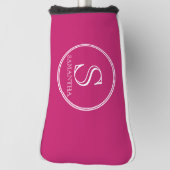 モダンパーソナライズされたイニシャル ゴルフヘッドカバー (回転90)