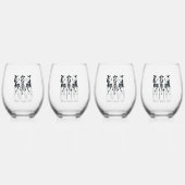 モダンパーソナライズされたエレガントウィッチ・ワイン・ナイト ステムなしワイングラス (正面)