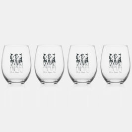 モダンパーソナライズされたエレガントウィッチ・ワイン・ナイト ステムなしワイングラス