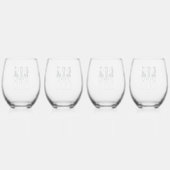 モダンパーソナライズされたエレガントウィッチ・ワイン・ナイト ステムなしワイングラス (裏面)