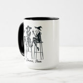 モダンパーソナライズされたエレガントウィッチ・ワイン・ナイト マグカップ (正面左)