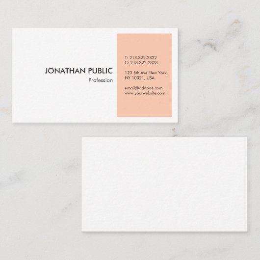 モダンパーソナライズされたエレガントシンプルプロフェッショナル 名刺 (正面/裏面)