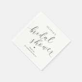 モダンパーソナライズされたエレガントブライダルシャワー スタンダードカクテルナプキン (角)