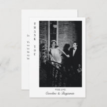 モダンパーソナライズされたエレガントメッセージの結婚写真