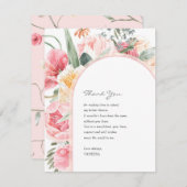 モダンパーソナライズされたエレガント感謝していフローラ (正面/裏面)