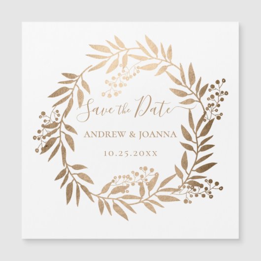 モダンパーソナライズされたエレガント金ゴールド (正面)