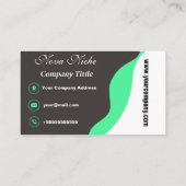 モダンパーソナライズされたカスタム名刺入 名刺 (裏面)