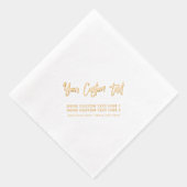 モダンパーソナライズされたカスタム文字パーティー 箔ナプキン (右)