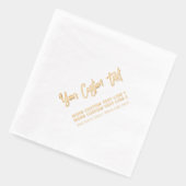 モダンパーソナライズされたカスタム文字パーティー 箔ナプキン (左)