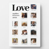 モダンパーソナライズされたカップル写真愛の記念日 フォトプラーク (正面)