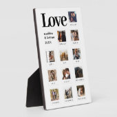 モダンパーソナライズされたカップル写真愛の記念日 フォトプラーク (側面)