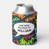 モダンパーソナライズされたカラフルおもしろい 缶クーラー (缶正面)