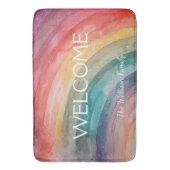 モダンパーソナライズされたカラフルRainbow Doormat バスマット (正面縦)