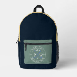 モダンパーソナライズされたゴルフ選手の名最高のパパ プリントバックパック